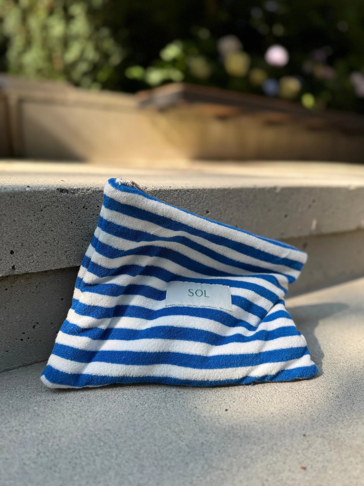 SOL - *STRIPED* Terry Zipper Pouch