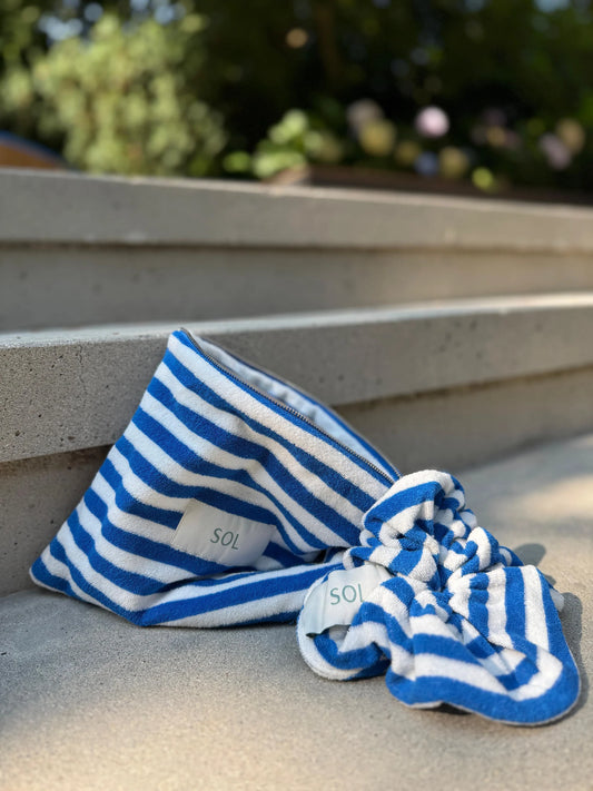 SOL - *STRIPED* Terry Zipper Pouch